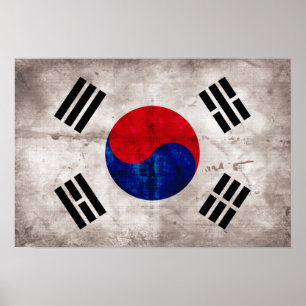 Västra Sydkoreanska Flagga Poster