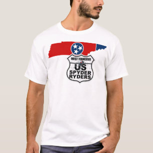 Västra Tennessee kapitel - Statens kontur logotyp T Shirt