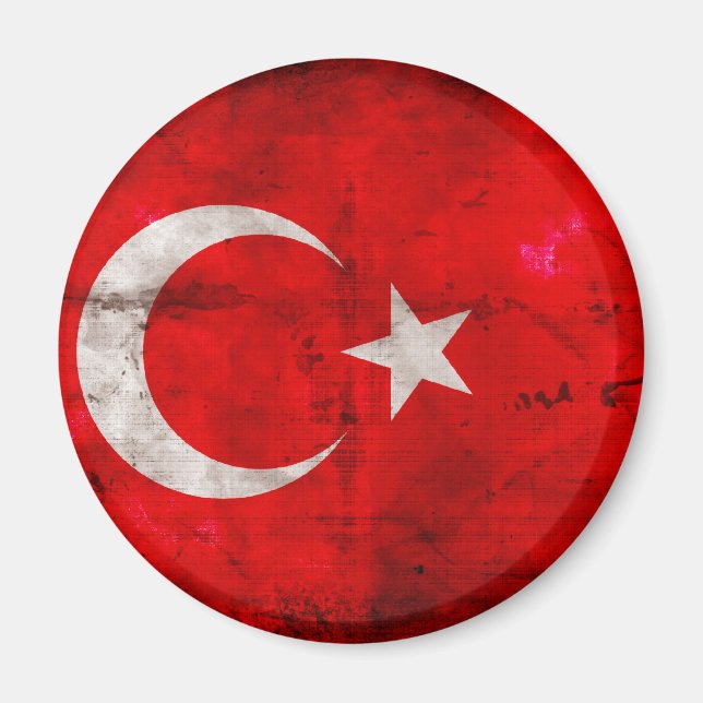 Västra Turkiet Flagga Magnet (Framsidan)