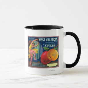 Västra Valencia Apple låda LabelWatsonville, CA Mugg