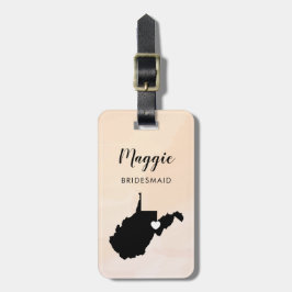 Västra Virginia Kartong Resväskemärke, Bröllopsfes Bagagebricka