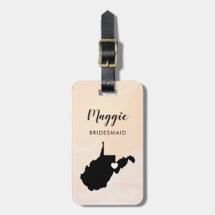 Västra Virginia Kartong Resväskemärke, Bröllopsfes Bagagebricka