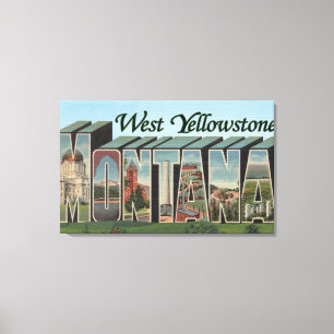 Västra Yellowstone, Montana Canvastryck