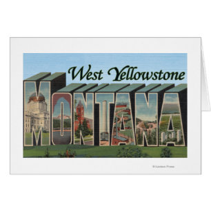 Västra Yellowstone, Montana Hälsningskort