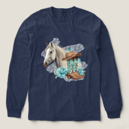 Västränningskjorta med långa ärmar t shirt