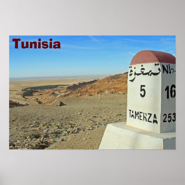 Västsaharas milstolpe, Tunisien Poster (Framsidan)