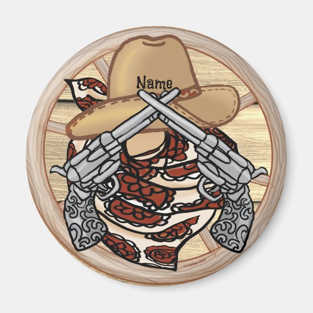 Västtexas Cowboy Magnet (Framsidan)