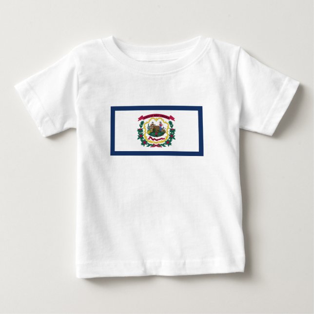 Västvirginia statliga flagga t shirt (Framsida)