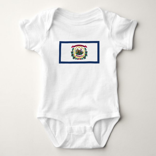 Västvirginia statliga flagga t shirt (Framsida)