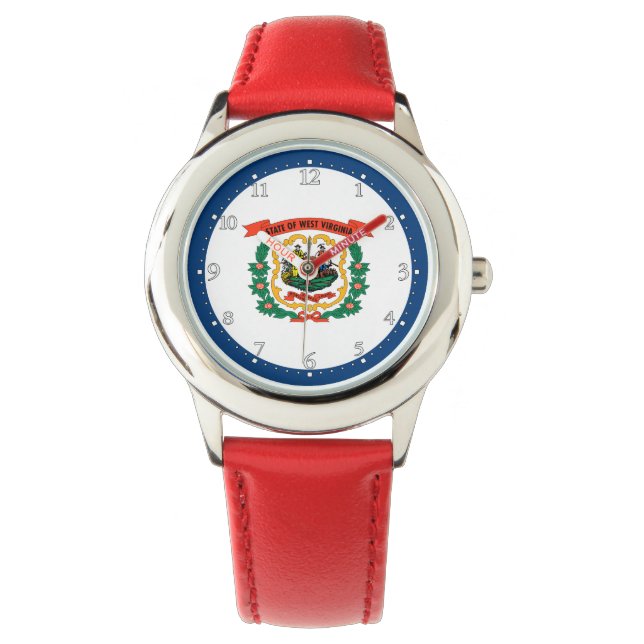 Västvirginias statsflagga armbandsur (Framsida)