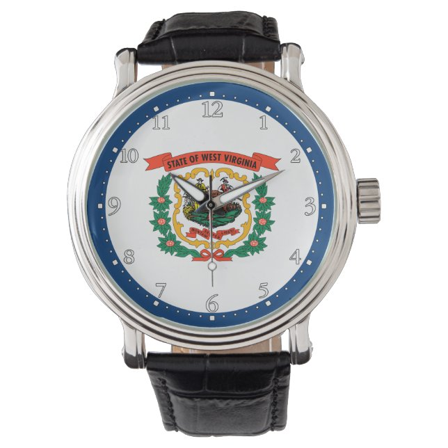 Västvirginias statsflagga armbandsur (Framsida)