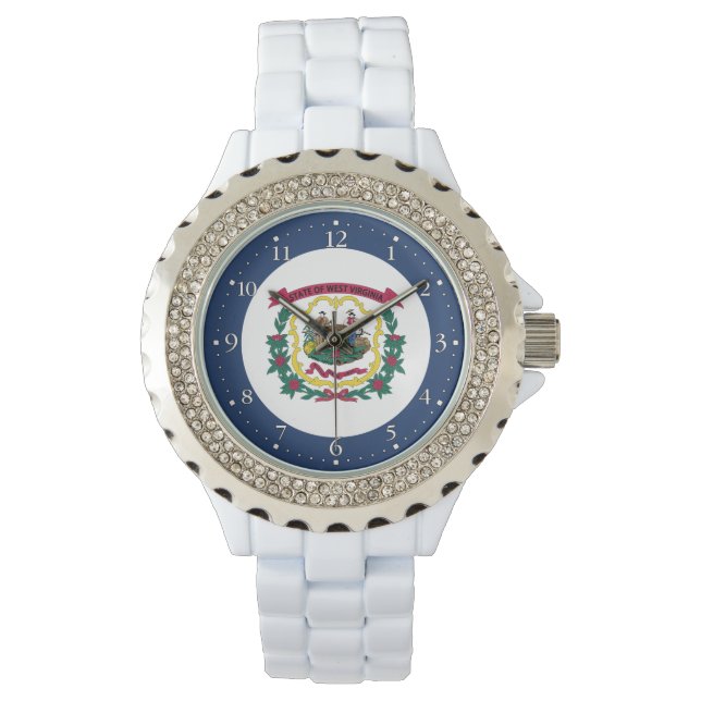 Västvirginias statsflagga armbandsur (Framsida)