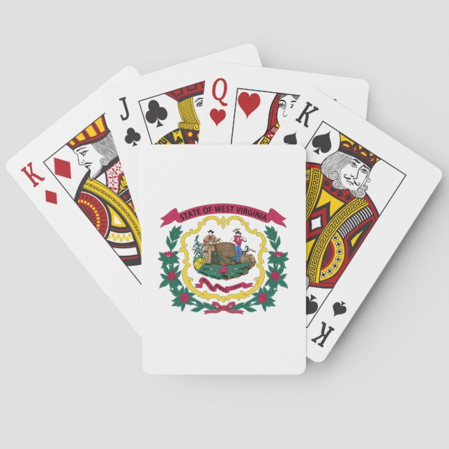 Västvirginias statsflagga casinokort (Baksidan)