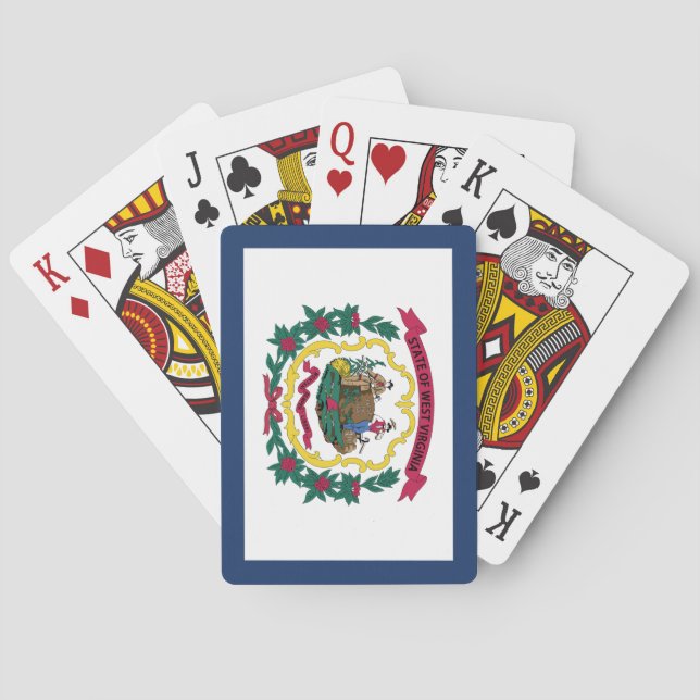 Västvirginias statsflagga casinokort (Baksidan)