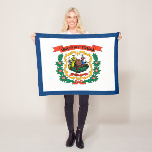 Västvirginias statsflagga fleecefilt