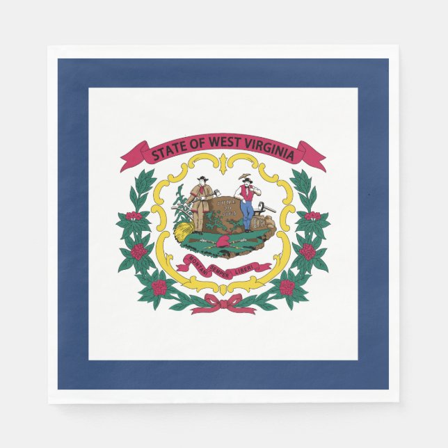 Västvirginias statsflagga pappersservett (Framsidan)