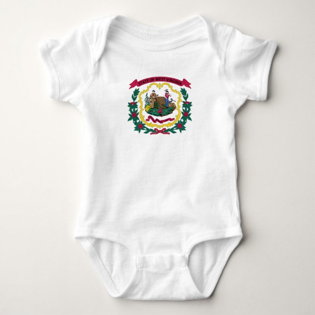 Västvirginias statsflagga t shirt (Framsida)