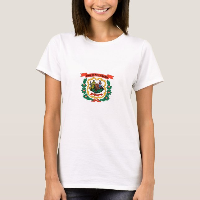 Västvirginias statsflagga t shirt (Framsida)