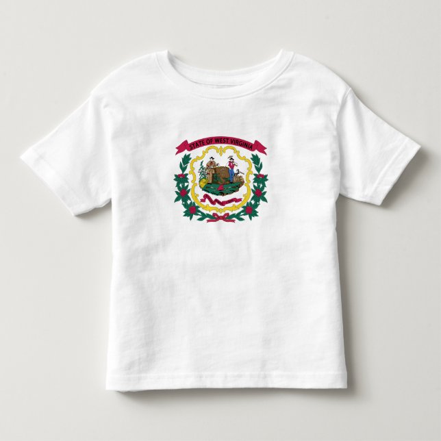 Västvirginias statsflagga t shirt (Framsida)