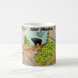 Västvirginien Kartkopp Kaffemugg
