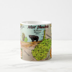 Västvirginien Kartkopp Kaffemugg