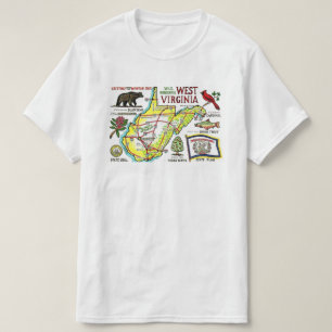Västvirginien Karttröja T Shirt