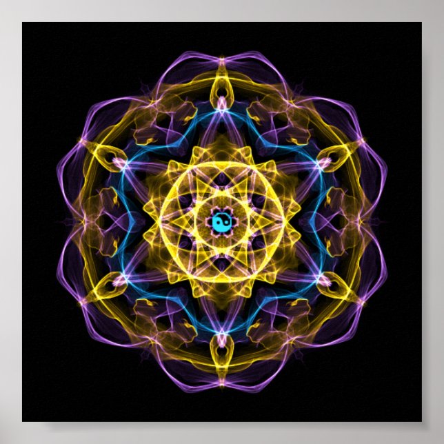 Vata Dosha Balancing Ayurveda Mandala I Poster (Framsidan)