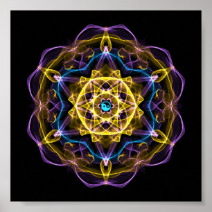 Vata Dosha som balanserar den Ayurveda mandalaen Poster