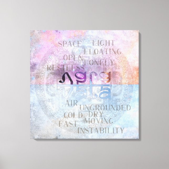 VATA DOSHA - Wrapped Canvas (Framsida)
