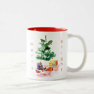 Vätefärg för Merry och Bright Julgran Två-Tonad Mugg