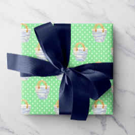 Vätefärgad Grönt Polka dots Beach Bags Presentpapper