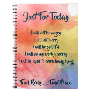 Vätefärgade Reiki Principles - bärbar dator Anteckningsbok