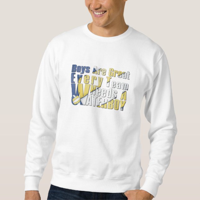 Vaterboy Volleyball i Blue och Gult Sweatshirt (Framsida)