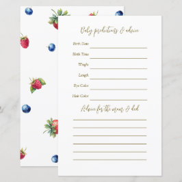 Vatercolor Berry Sweet Baby Shower Guessing Game