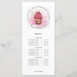Vatercolor Cupkaka Bakery Pastry Chef Meny