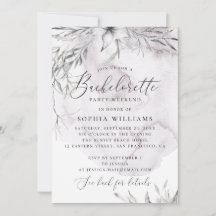 Vatercolor damsty lila blommigt bachelorette Party