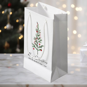Vatercolor Gräs Träd Calligraphy Bläck jul