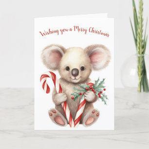 Vatercolor jul Koala Bear Helgkort