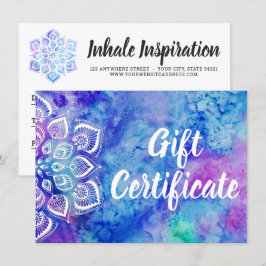 Vatercolor Mandala Holistic Gift-kort Inbjudningar