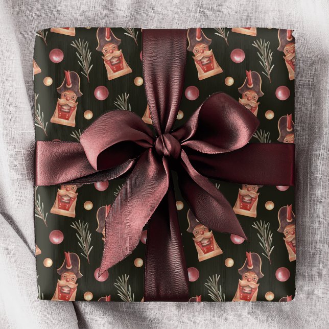 Vatercolor Nutcracker Gräs jul Helgdag Presentpapper (Skapare uppladdad)