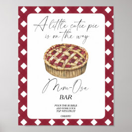 Vatercolor paj babydusch Momosa pub Poster