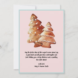 Vatercolor Vintage jul Cookies for Santa Santa Julkort
