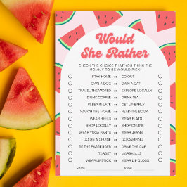 Vatermelon Baby Shower, skulle hon hellre byta ut Inbjudningar
