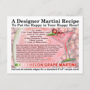 Vatermelon Grape Martini Recipe-vykort Vykort