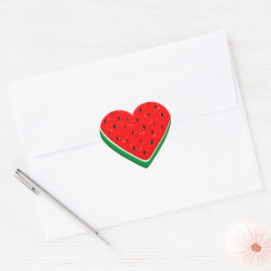 Vatermelon Heart Alla hjärtans dag Fria Palestina Hjärtformat Klistermärke