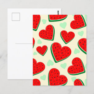Vatermelon Heart Alla hjärtans dag Fria Palestina Vykort