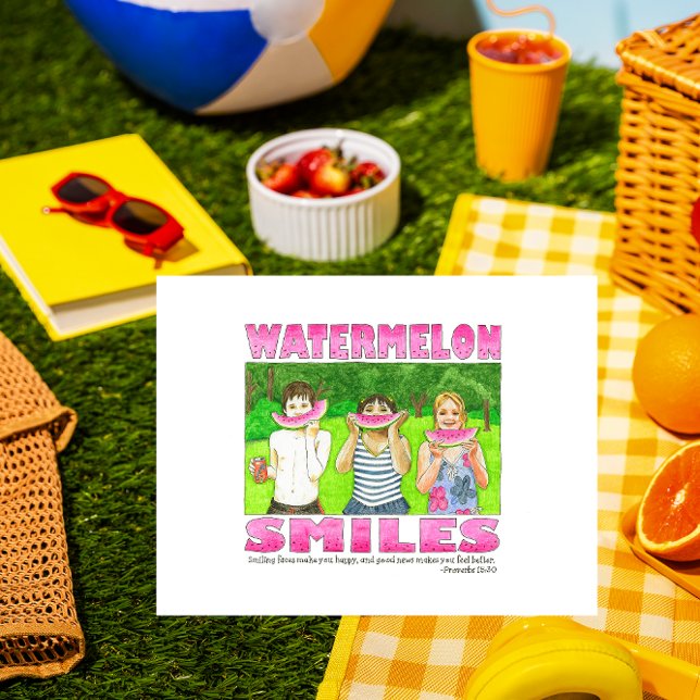 Vatermelon Smiles inspirationsportkort Vykort (Skapare uppladdad)