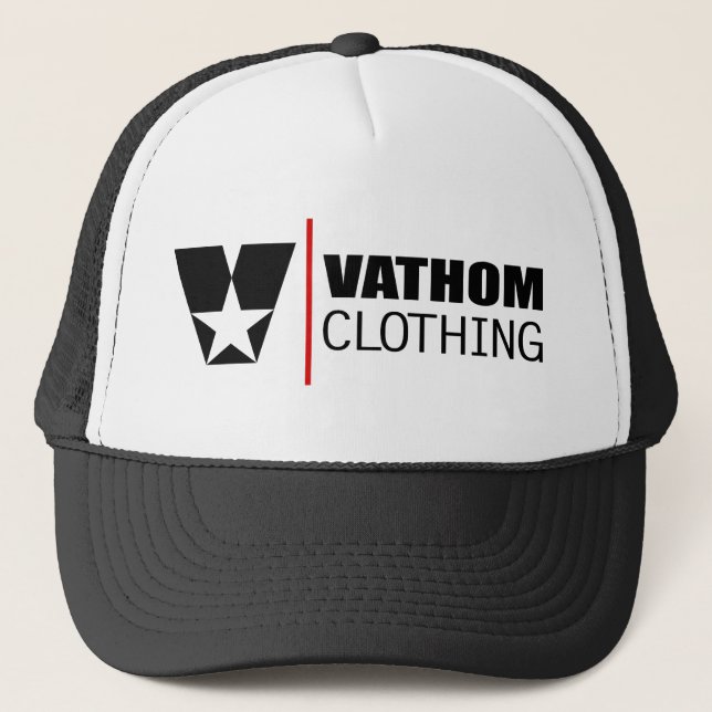 VATHOM BRÄNNMÄRKER LOGOTYPEN TRUCKERKEPS (Framsida)