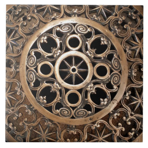 Vatican brons forntida metall mystisk steampunk kakelplatta