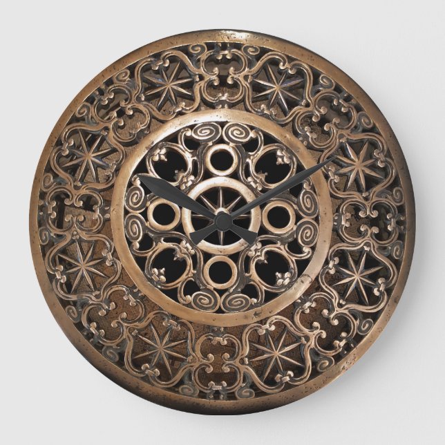 Vatican brons forntida metall mystisk steampunk stor klocka (Framsida)